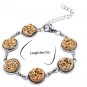Trendy Natural Quartz Bracelet Blue Mermaid Scale Bracelet Stainless Steel Charm (Quartz)