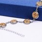 Trendy Natural Quartz Bracelet Blue Mermaid Scale Bracelet Stainless Steel Charm (Quartz)