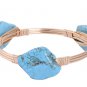 Elegant Style Gold Color Bracelets Natural Stone Purple Pink Quartz Crystal Bracelet Bangles YB774