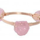 Elegant Style Gold Color Bracelets Natural Stone Purple Pink Quartz Crystal Bracelet Bangles YB775