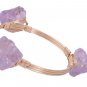 Elegant Style Gold Color Bracelets Natural Stone Purple Pink Quartz Crystal Bracelet Bangles YB773