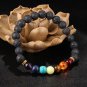 Mutlicolor Design Mens Bracelets Lava 7 Chakra Healing Balance Beads Bracelet