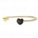 Gold Color Bracelet & Bangle Snake Chain With Barrel Clasp Fit Bead Charms Natural Stone (Black)