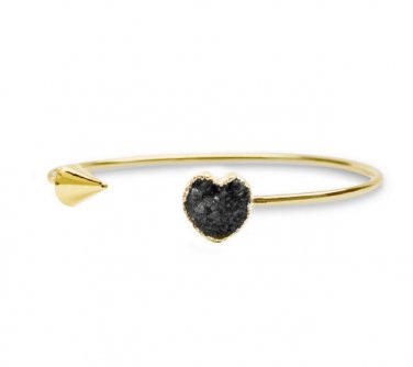 Gold Color Bracelet & Bangle Snake Chain With Barrel Clasp Fit Bead Charms Natural Stone (Black)