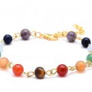 7 Chakra Bracelet Gold Color Opal Crystal Tiger Eyes Crystal Natural Stone Bracelet