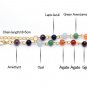 7 Chakra Bracelet Gold Color Opal Crystal Tiger Eyes Crystal Natural Stone Bracelet