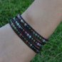 Trendy Leather Birthstone Bracelet Wrap Bracelet Beaded Bracelet 4mm Beaded Bracelet
