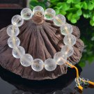 Natural Forsted Stone Healing Balance Clear Crystal Bracelet Pray Mala Bracelet