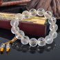 Natural Forsted Stone Healing Balance Clear Crystal Bracelet Pray Mala Bracelet