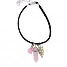 Handmade 3pcs Pendant With Tassel Bullet Shape Opal Charm Bohemia Charm Bracelet (RoseQuartz)