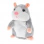Hot Talking Hamster Plush Toy Cute Speak Talking Sound Record Hamster Talking Toys (Gray)