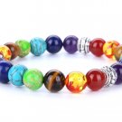 7 Chakra Bracelets Bangle Colors Mixed Healing Crystals Birthstone Chakra Pray Mala Bracelet (1)