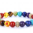 7 Chakra Bracelets Bangle Colors Mixed Healing Crystals Birthstone Chakra Pray Mala Bracelet (2)