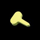 50pcs Plastic Label Garden Garden Flowers Potted Plant Nursery Signs Prompt Card (Yellow)