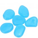 100pcs/bag Luminous Pebbles Stones Glow In The Dark Garden Ornaments (Blue)