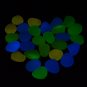100pcs/bag Luminous Pebbles Stones Glow In The Dark Garden Ornaments (Blue)