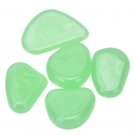 100pcs/bag Luminous Pebbles Stones Glow In The Dark Garden Ornaments (Green)