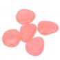 100pcs/bag Luminous Pebbles Stones Glow In The Dark Garden Ornaments (Orange Red)