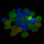 100pcs/bag Luminous Pebbles Stones Glow In The Dark Garden Ornaments (Mixed color)
