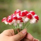 10X Mini Red Mushroom Micro Fairy Garden Decor Ornament Bonsai DIY Craft Fashion