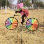 Animal Cycling Shape Creative Multicolor Wind Spinner Whirligig Garden Windmill Cloth