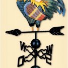 Painted cock wind vane flower insert country style classic garden decoration