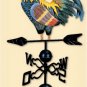 Painted cock wind vane flower insert country style classic garden decoration