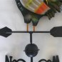 Painted cock wind vane flower insert country style classic garden decoration