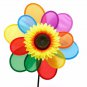 Double Layer Peacock Laser Sequins Windmill Colourful Wind Spinner Home Garden (Purple)