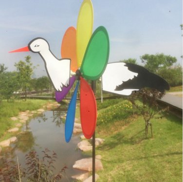3D Cute Large Animal woodpecker Windmill Wind Spinner Whirligig Yard Garden Decor New