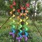 1PC Rainbow Spiral Windmill Tent Colorful Wind Spinner Garden Home Decorations New -Y102