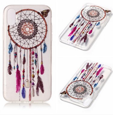 iPhone 8 Case New Arrival Hot Soft TPU Flowers Butterfly Painted Phone Skin Transparent Clear (2)