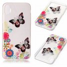 iPhone 8 Case New Arrival Hot Soft TPU Flowers Butterfly Painted Phone Skin Transparent Clear (14)