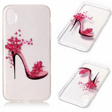 iPhone 8 Case New Arrival Hot Soft TPU Flowers Butterfly Painted Phone Skin Transparent Clear (5)