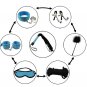7pcs Beingner Fetish SM Slave Couple Handcuffs Bondage Sex Bed Restraints Kit (Blue)