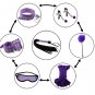 7pcs Beingner Fetish SM Slave Couple Handcuffs Bondage Sex Bed Restraints Kit (Purple)