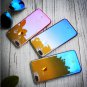 FLOVEME For iPhone 7 7Plus 6 6S Plus Gradient Blue-Ray Light Case Clear Accessories Cover Capa (B)