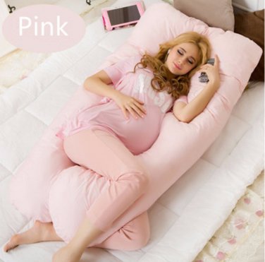 Maternity U Shaped Body Pillows Body Pregnancy Pillow For Side Sleeper Removable Cover 130*70