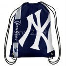 35*45 cm knitted polyester New York Yankees backpack sports bag with rope Metal Grommets