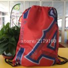35*45 cm knitted polyester Los Angeles Angels drawstring backpack Metal Grommets