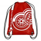 35*45 cm Knitted Polyester Forever Detroit Red Wings Logo Drawstring Bag With Grommets