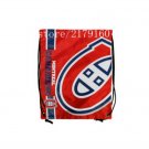 35*45 knitted polyester drawstring backpack Montreal Canadiens bag with metal Grommets