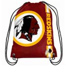 35*45 cm Washington Redskins logo drawstring backpack for outdoor sports use with grommets