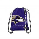 35*45 knitted polyester Baltimore Ravens Big Logo side Stripe drawstring backpack
