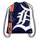 35*45 cm knitted polyester Detroit Tigers drawstring backpack Metal Grommets