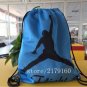 35*45 cm basketball logo sports knitted polyester drawstring backpack Metal Grommets