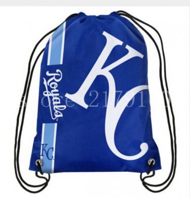 Promotion 35*45 cm digital printing knitted polyester Kansas City Royals drawstring backpack