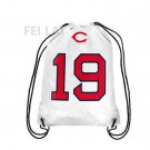 35*45 cm Knitted Polyester number 19 player Cleveland Indians Drawstring Backpack
