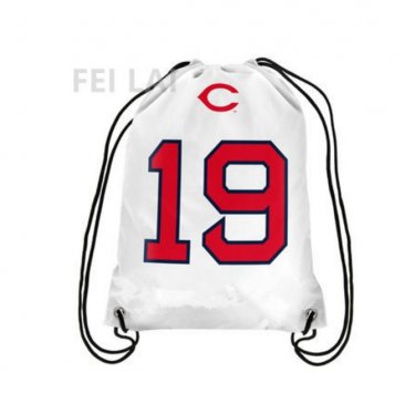 35*45 cm Knitted Polyester number 19 player Cleveland Indians Drawstring Backpack