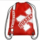 35*45 cm Nebraska Cornhuskers drawstring backpack by knitted polyester Metal Grommets